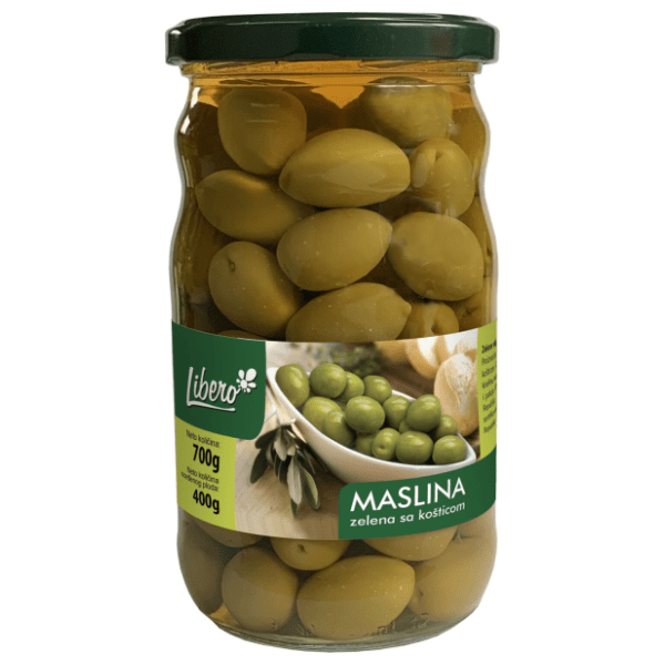 LIBERO zelene masline sa košticom 700g