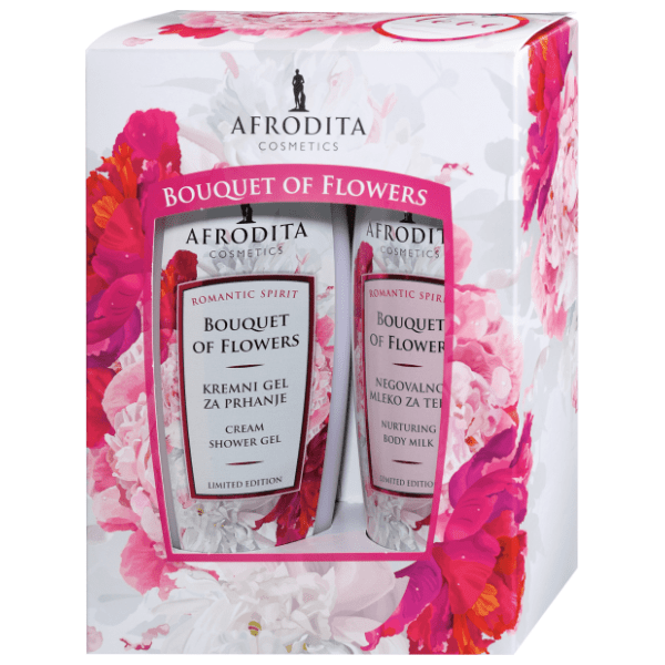 AFRODITA set Bouquet of flowers (gel za tuširanje i mleko za telo)