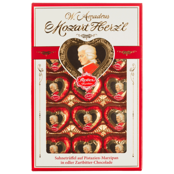 Bombonjera MOZART srce 150g