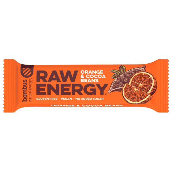 BOMBUS raw energy bar pomorandža i kakao 50g