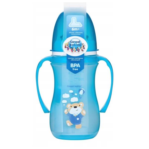 CANPOL BABIES Colorful Animals flašica 240ml plava