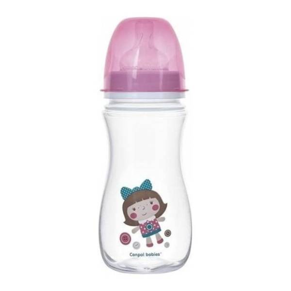 CANPOL BABIES Toys Doll Anti-colic flašica 300ml roze