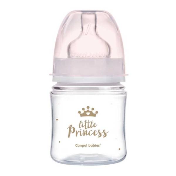 CANPOL BABIES Wide Neck Royal Baby flašica 120ml roze