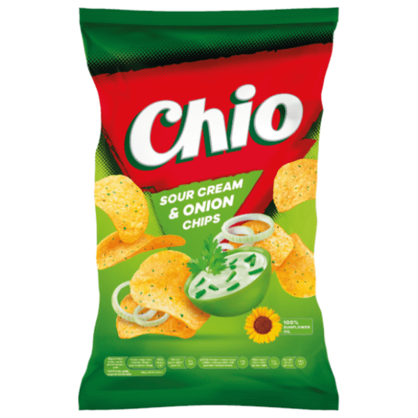 CHIO čips sour cream & onion 130g