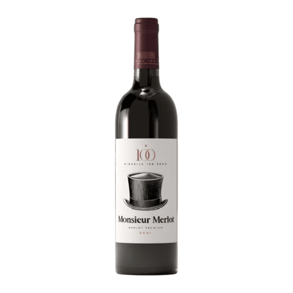 Crno vino 100 ŽENA Monsieur Merlot 0,75l