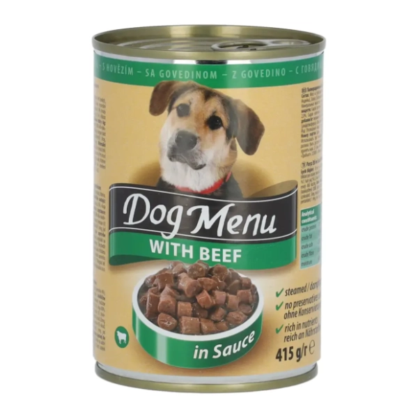DOG MENU hrana za pse govedina 415g