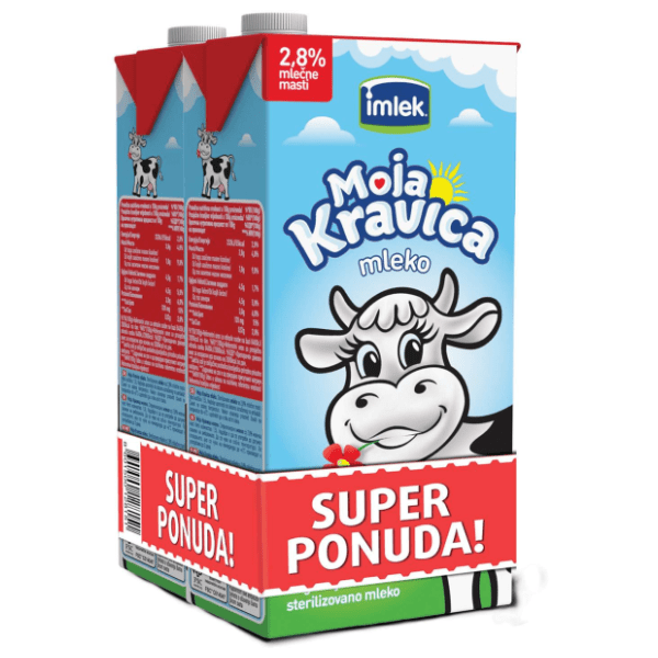 Dugotrajno mleko IMLEK Moja Kravica 2,8%mm 2x 1l
