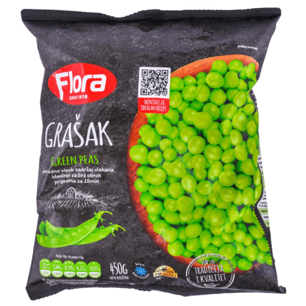 FLORA grašak 450g