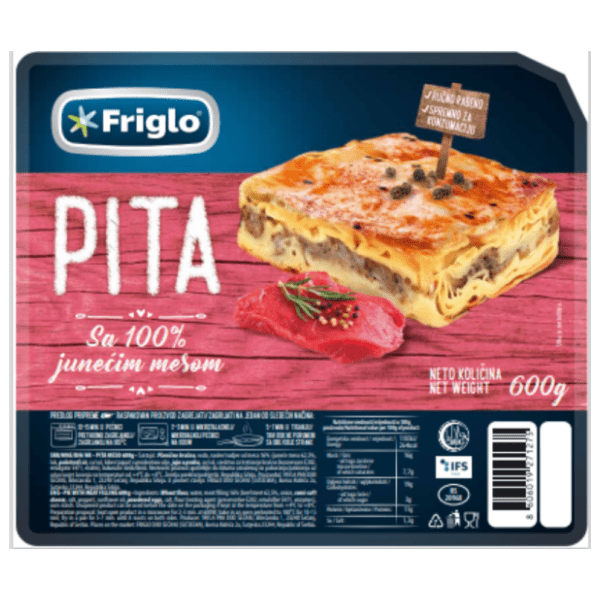 FRIGLO pita sa junećim mesom 600g