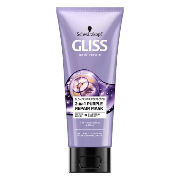 GLISS 2u1 Purple repair blond perfector maska za kosu 200ml