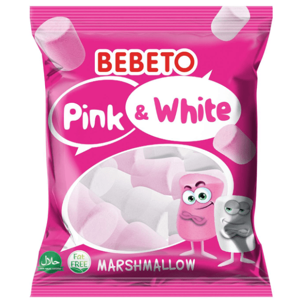 Gumene bombone BEBETO marshmallow pink&white 60g
