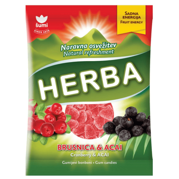 Gumene bombone HERBA brusnica acai 90g