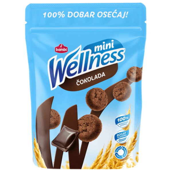 Keks WELLNESS mini čokolada 70g