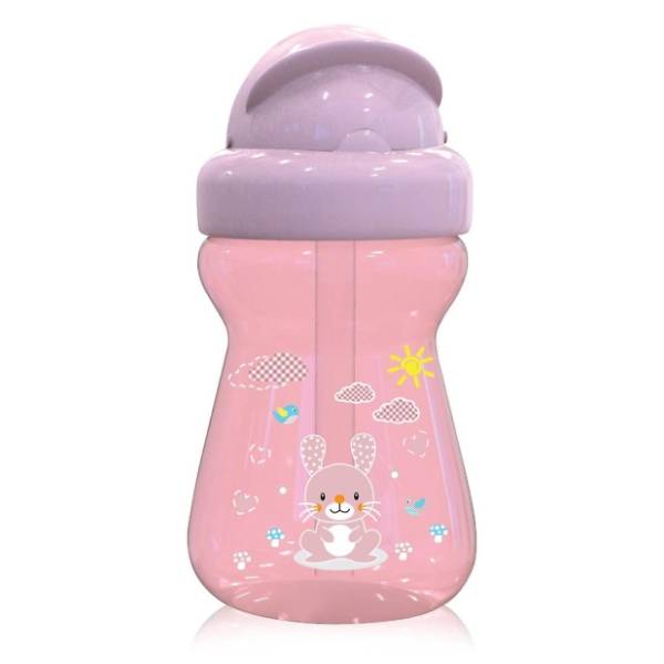 LORELLI Animals flašica sa slamčicom 200ml blush pink