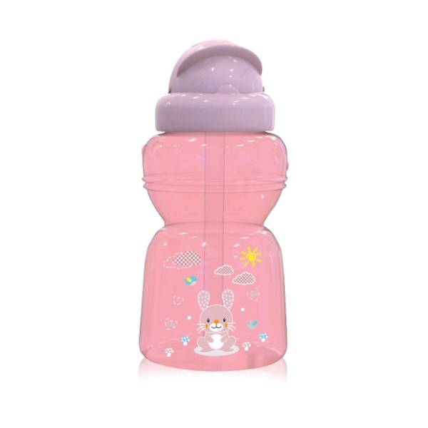 LORELLI Animals sportska flašica sa slamčicom 325ml blush pink
