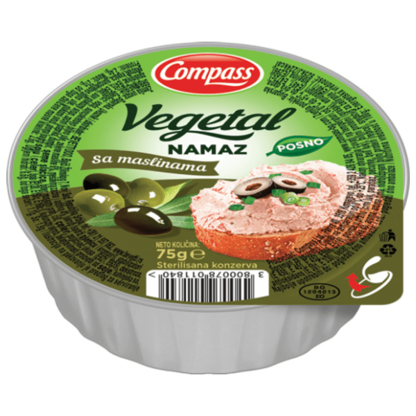 Namaz COMPASS Vegetal sa maslinama 75g