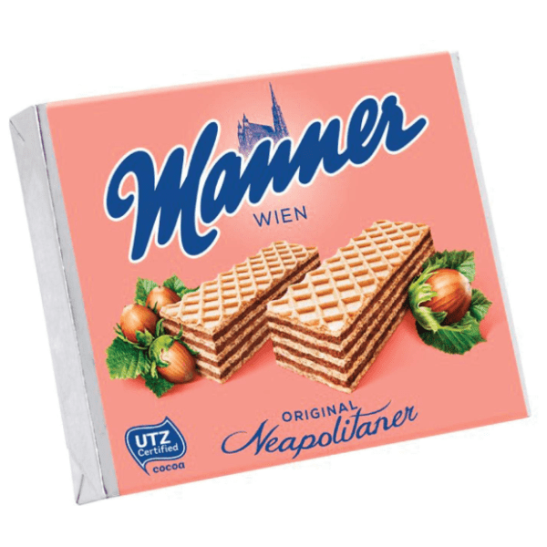 Napolitanke MANNER mleko lešnik 125g
