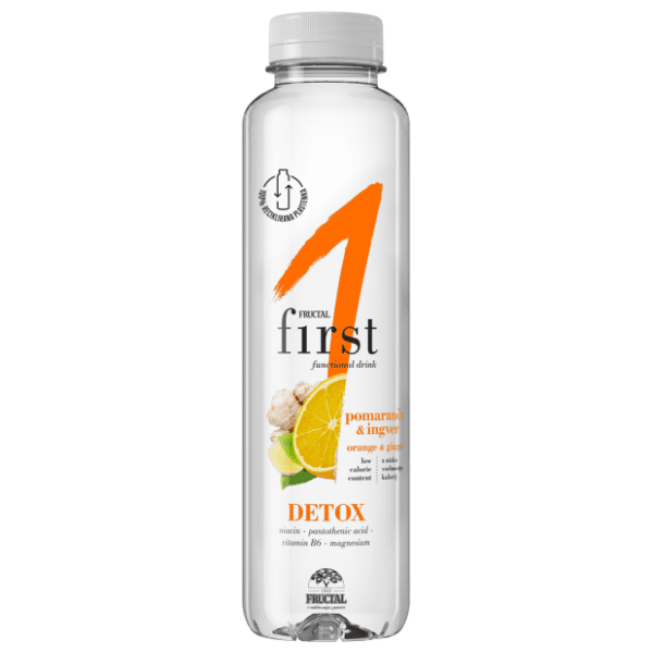 FRUCTAL detox pomorandža đumbir voda sa ukusom 500ml