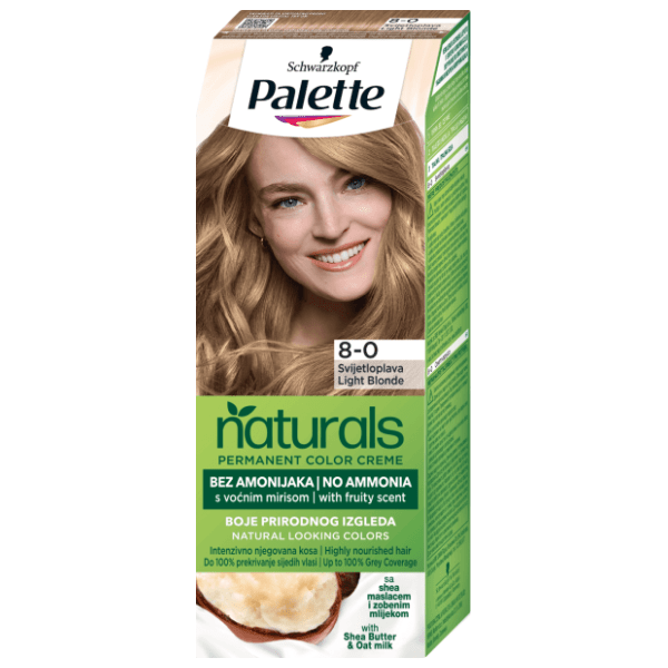 PALETTE Naturals farba za kosu 8.0 light blonde