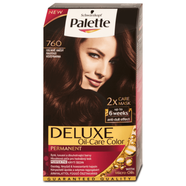 PALETTE Deluxe farba za kosu 760 dazzling brown