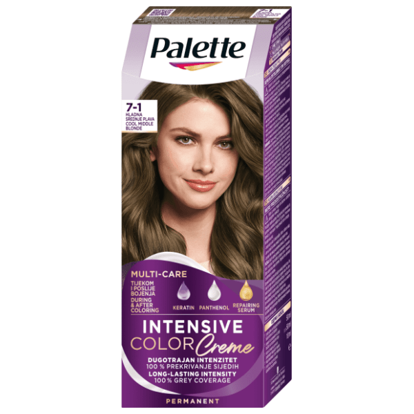 PALETTE Intensive Color farba za kosu 7.1 middle blonde