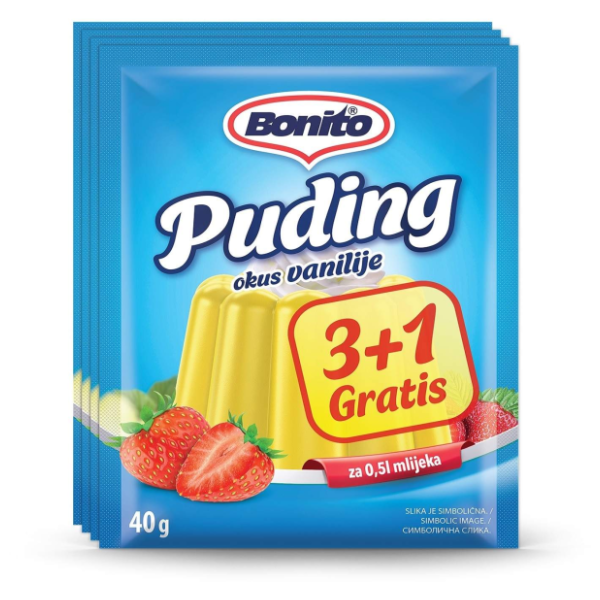 Puding vanila BONITO 160g 3+1 gratis