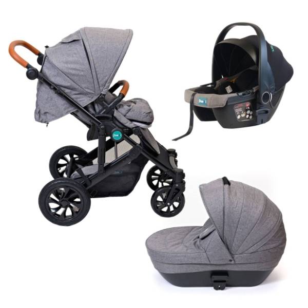 PUERRI kolica za bebe 3 u 1 Diamond Dark grey