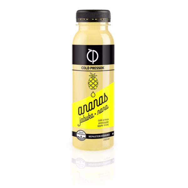 Sok COLD PRESSOK ananas jabuka nana 250ml