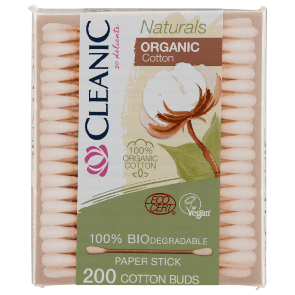 Štapići za uši CLEANIC Naturals Organic 200kom
