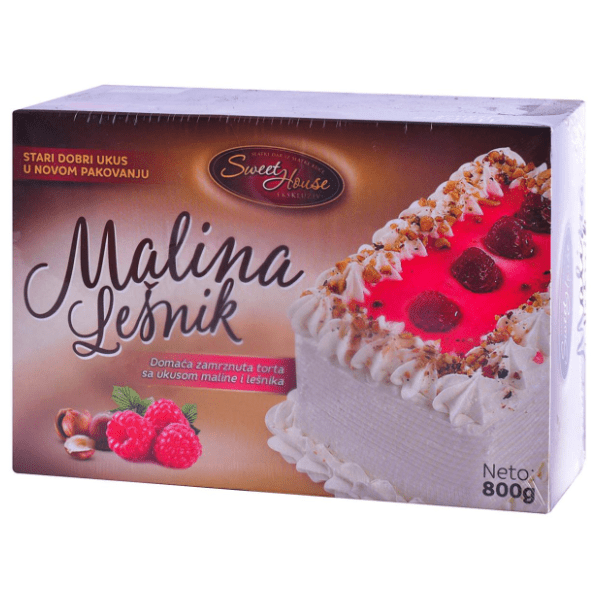 SWEET HOUSE torta malina lešnik 800g