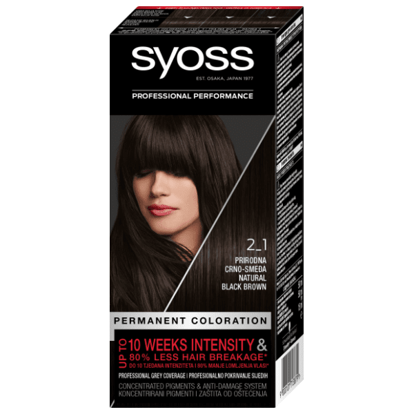 SYOSS Professional Performance farba za kosu 2.1 black brown