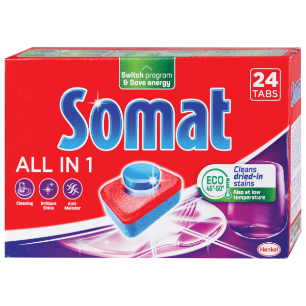 SOMAT All in one tablete za mašinsko pranje sudova 24kom