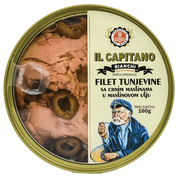Tunjevina IL CAPITANO fileti sa crnim maslinama 160g
