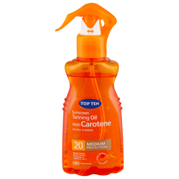 Ulje za sunčanje TOP TEN sa karotenom SPF20 180ml