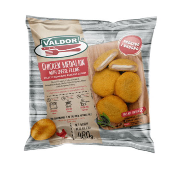 VALDOR pileći medaljoni sa sirom 480g