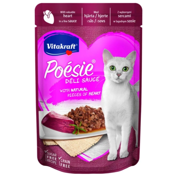 VITAKRAFT hrana za mačke pileća srca u sosu 85g