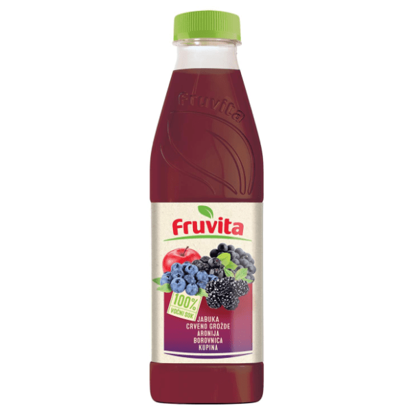 Voćni sok FRUVITA jabuka grožđe aronija borovnica kupina 750ml