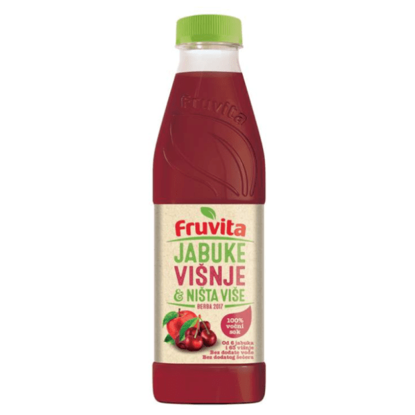 Voćni sok FRUVITA jabuke višnje & ništa više 750ml