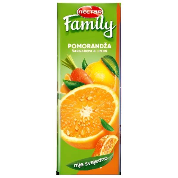 Voćni sok NECTAR Family pomorandža šargarepa limun 1,5l