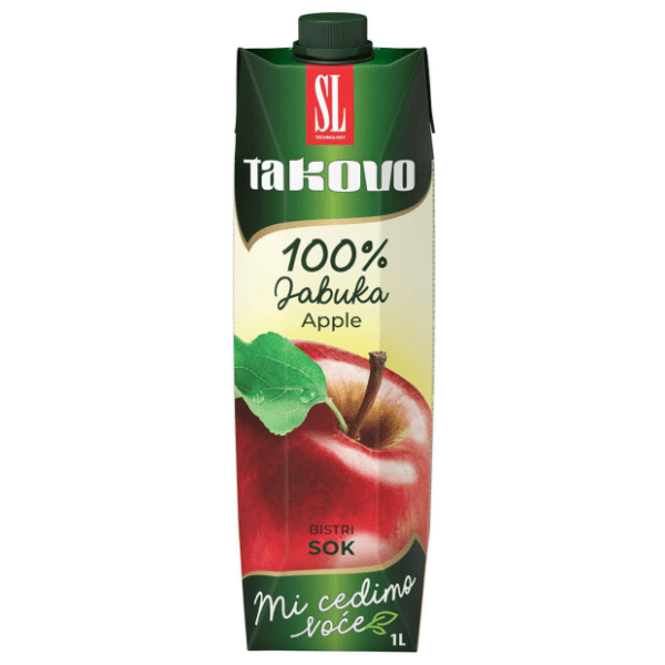 Voćni sok TAKOVO 100% jabuka 1l