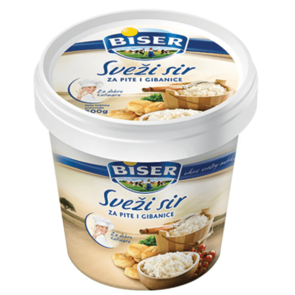 BISER sveži sir za pite i gibanice 500g