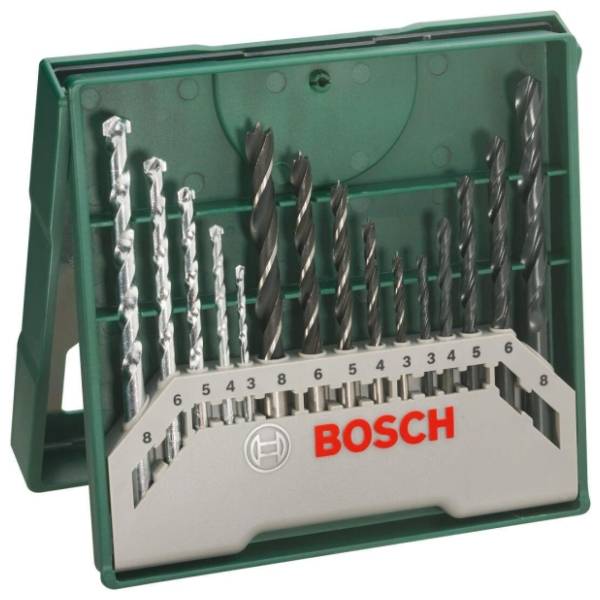 BOSCH 15-delni Mini-X-Line set burgija drvo/metal/beton (2607019675)