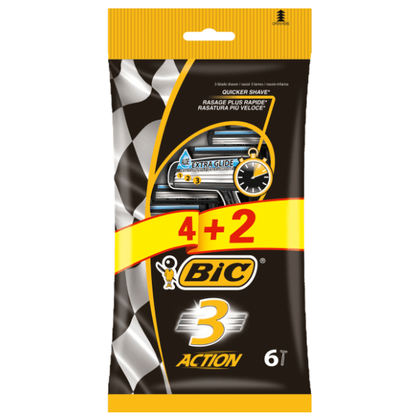 Brijač BIC 3 action 4+2 gratis