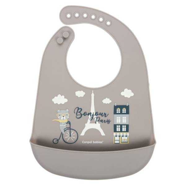 CANPOL BABIES Silikonska portikla za bebe Bonjour Paris bež
