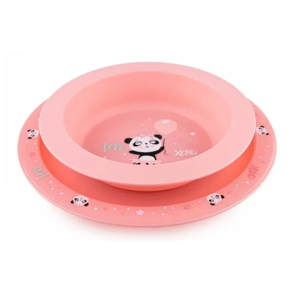 CANPOL BABIES Pribor za hranjenje beba Exotic Animals roze
