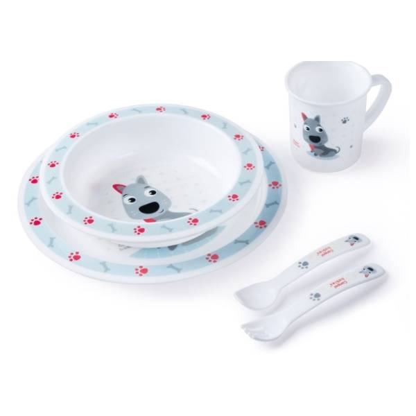 CANPOL BABIES Set za hranjenje beba 4/401 Dog plavi