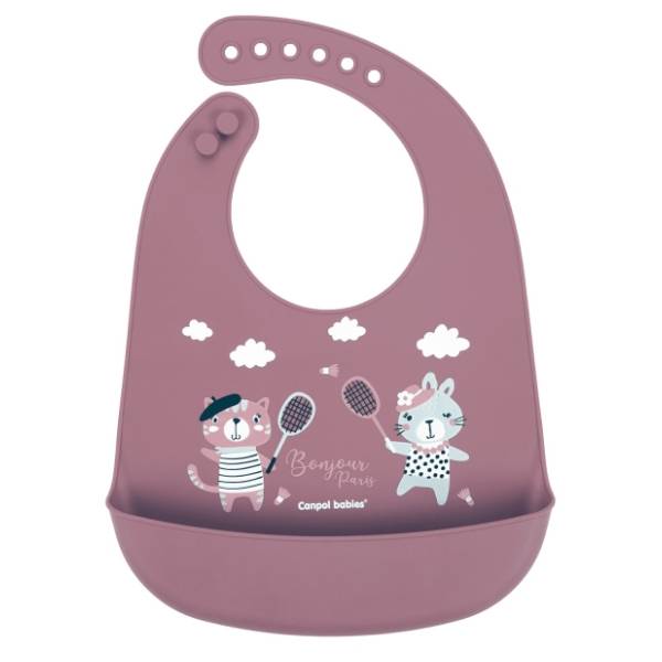 CANPOL BABIES Silikonska portikla za bebe Bonjour Paris bordo