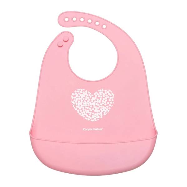 CANPOL BABIES Silikonska portikla sa džepom Pastel roze