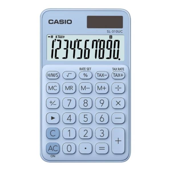 CASIO džepni kalkulator SL 310 svetlo plava