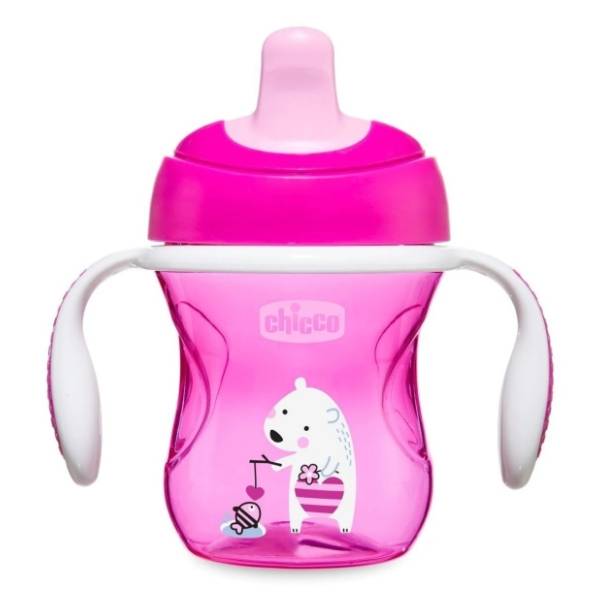 CHICCO čaša trening (6m+) roze 150ml